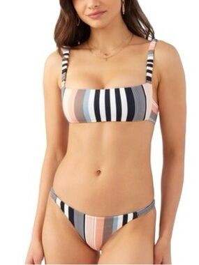O'Neill Merhaba Stripe Bundoran Top & Pensacola Bikini Bottom Set Size Medium